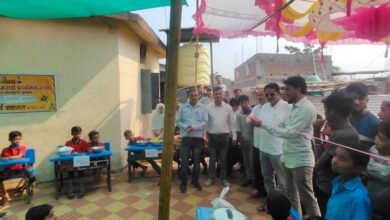 Photo of जिल्हा परिषद मराठी प्राथमिक शाळा आलेवाडी येथे बाल आनंद मेळावा साजरा