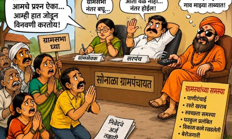 Photo of ” राजीनाम्याचा खेळ अन् ग्रामसेविकेची हिटलरशाहीचा धडका, १ मेची ग्रामसभा गायब, ग्रामस्थांचा संताप अनावर!”